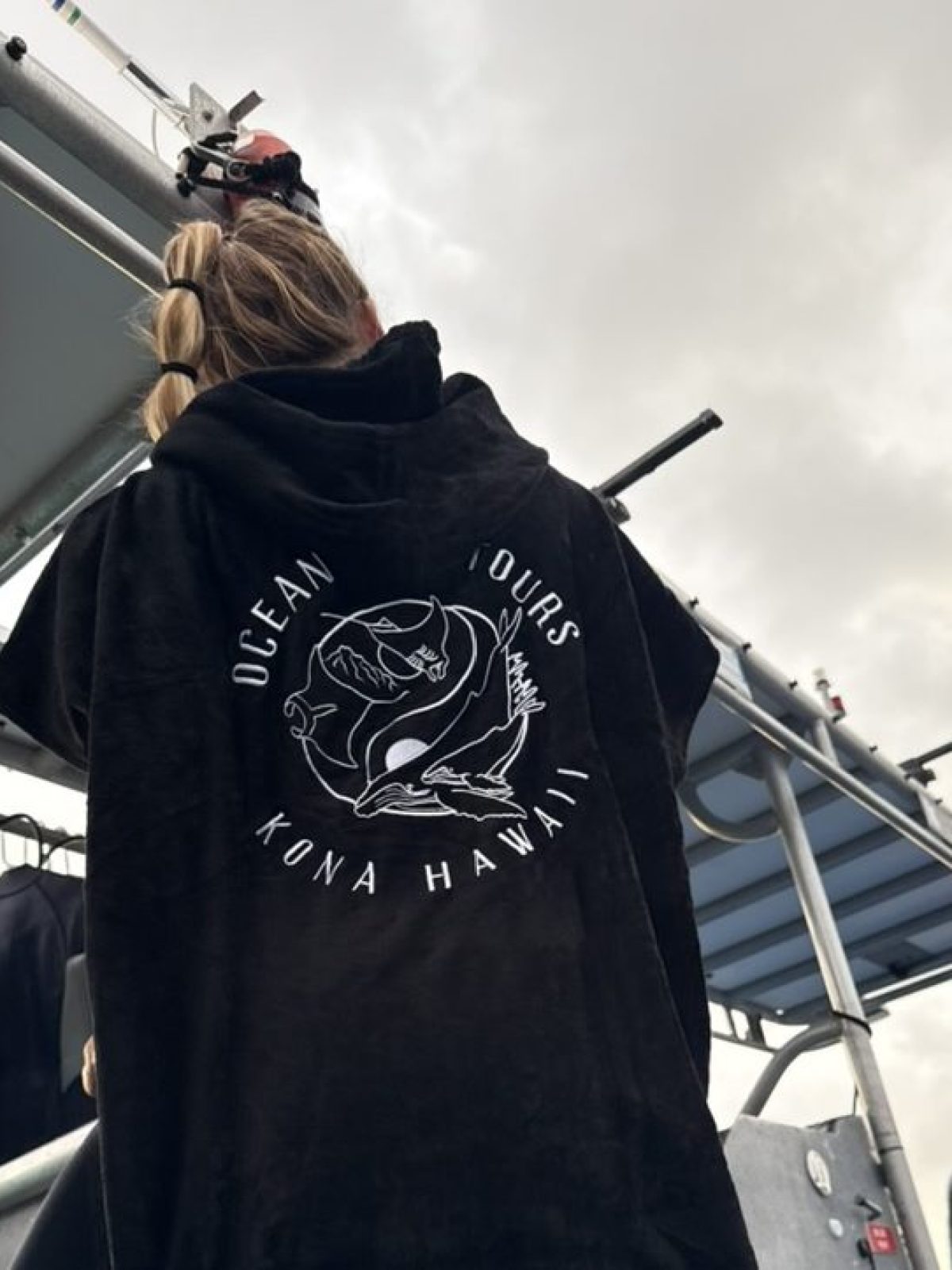 Ocean Eco Tours Poncho in Black