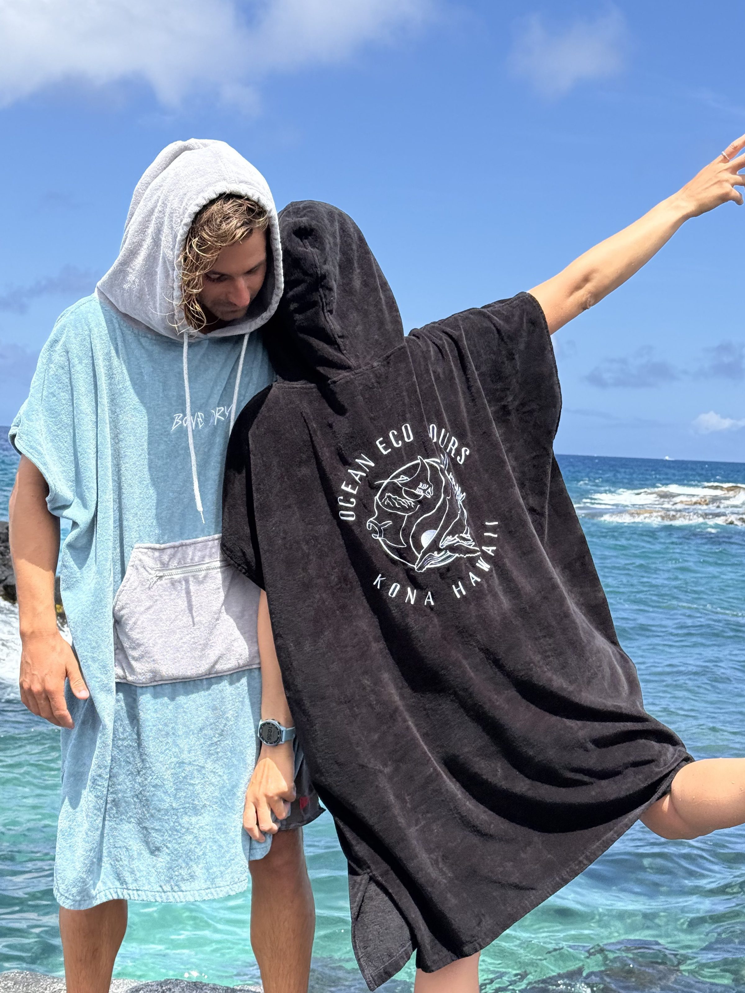 Ocean Eco Tours Poncho in Black