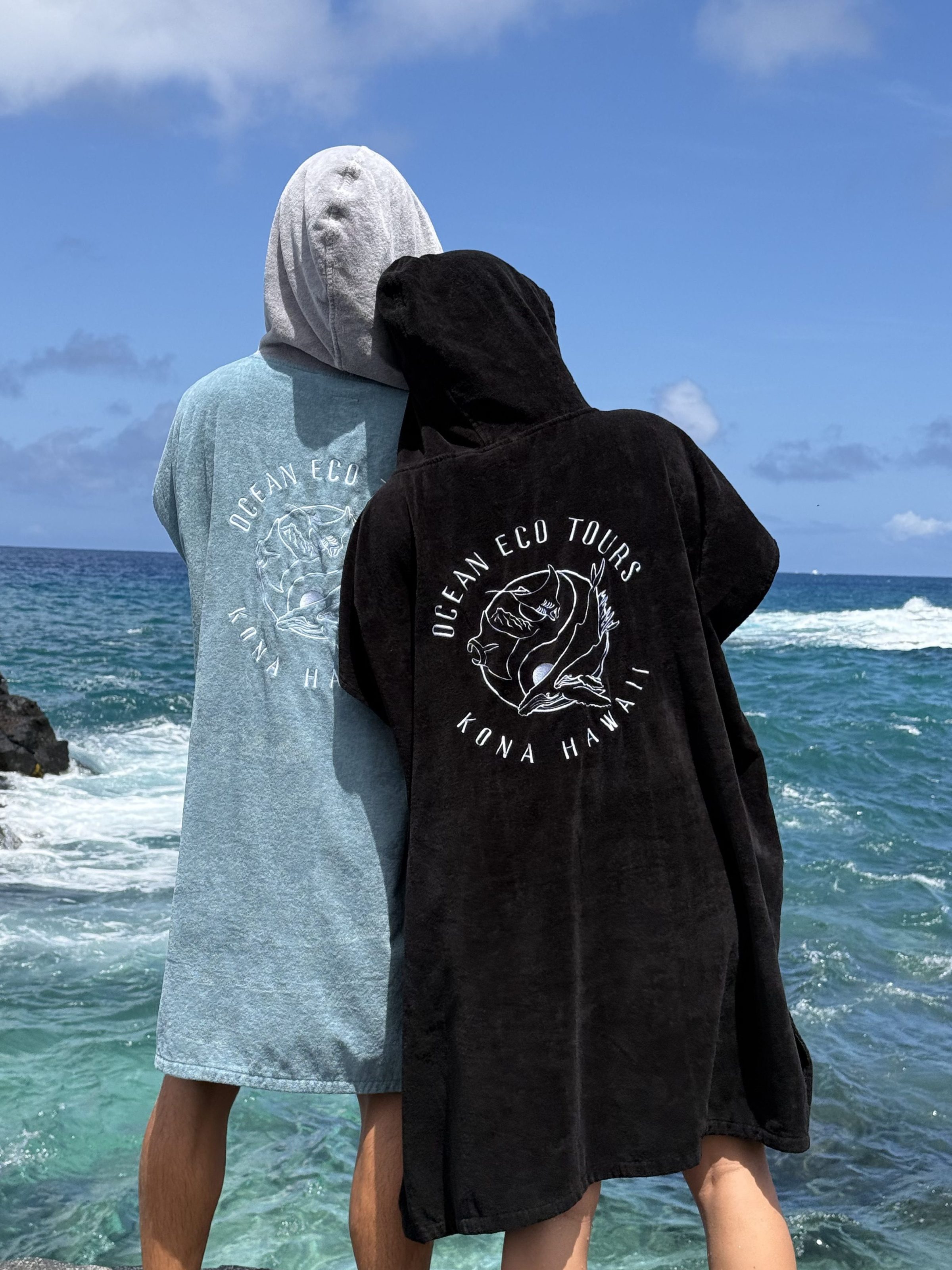 Ocean Eco Tours Poncho in Black